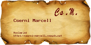 Cserni Marcell névjegykártya