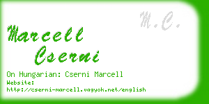 marcell cserni business card